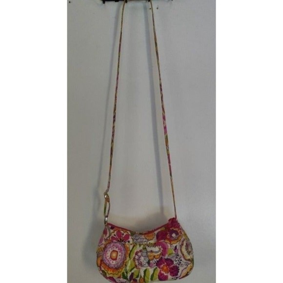 Vera Bradley Mini Hipster Crossbody Purse Multicolor Flower‎ Bag - Picture 10 of 11